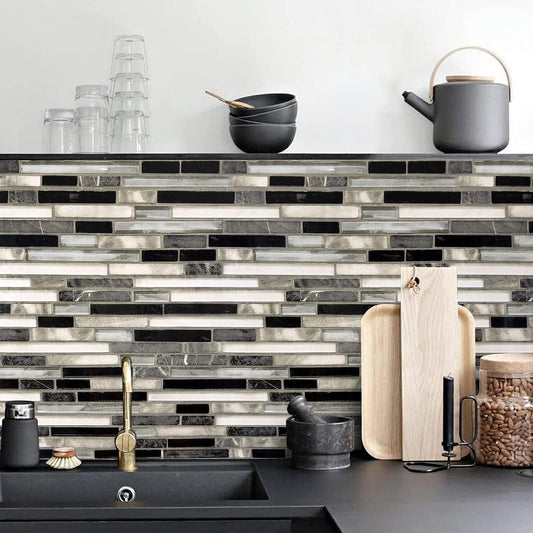 Livebor Peel and Stick Backsplash Wallpaper Kitchen Backsplash Wallpaper 11.8inch x 118.1inch Tile Contact Paper Kitchen Peel and Stick Countertops Waterproof Contact Paper for Bathroom Tile Vinyl