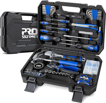 Prostormer 179-Piece Home Tool Kit, General Household Tool Set | Basic Hand Tools with Portable Storage Box for Apartment, Garage, Office and College Dorm
