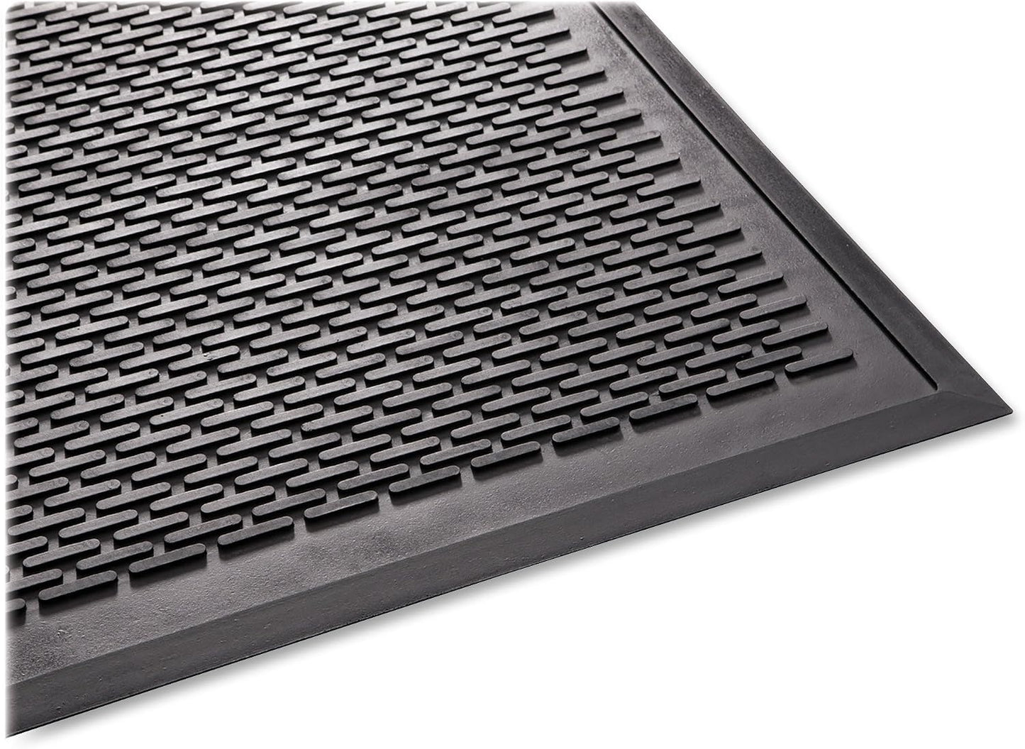 Genuine Joe Clean Step Scraper Floor Black Mat, 60" L x 36" W