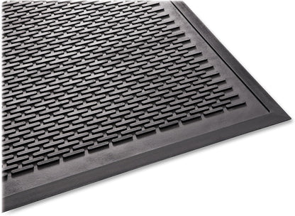 Genuine Joe Clean Step Scraper Floor Black Mat, 60" L x 36" W