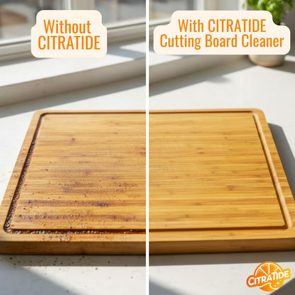 Cutting Board Cleaner Spray – Food Safe Cleaner & Conditioner for Wood, Bamboo, plastic cutting boards & Butcher Blocks – Plant-Based Citrus Power, Non-Toxic, USA Made (16 fl oz)