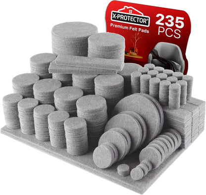 Felt Furniture Pads X-PROTECTOR - 48 Premium Floor Protector Chair Felts for Feet Wood Floors Best Hardwood Protect Your Hard Floors! (Brown)