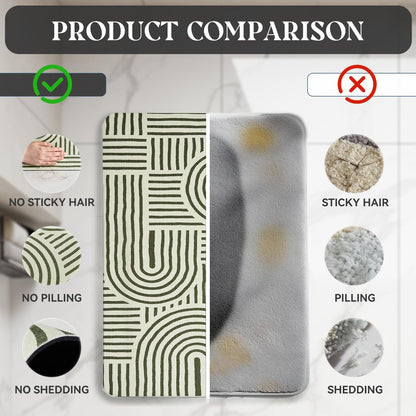 MontVoo -Bath Mat-Rubber Backing Non SlipThin Bathroom Rugs Fit Under Door- Quick Dry Absorbent Faux Suede Surface Grey Bathroom Floor Mats-Shower Rug for in Front of Bathtub Shower Gray 16x24