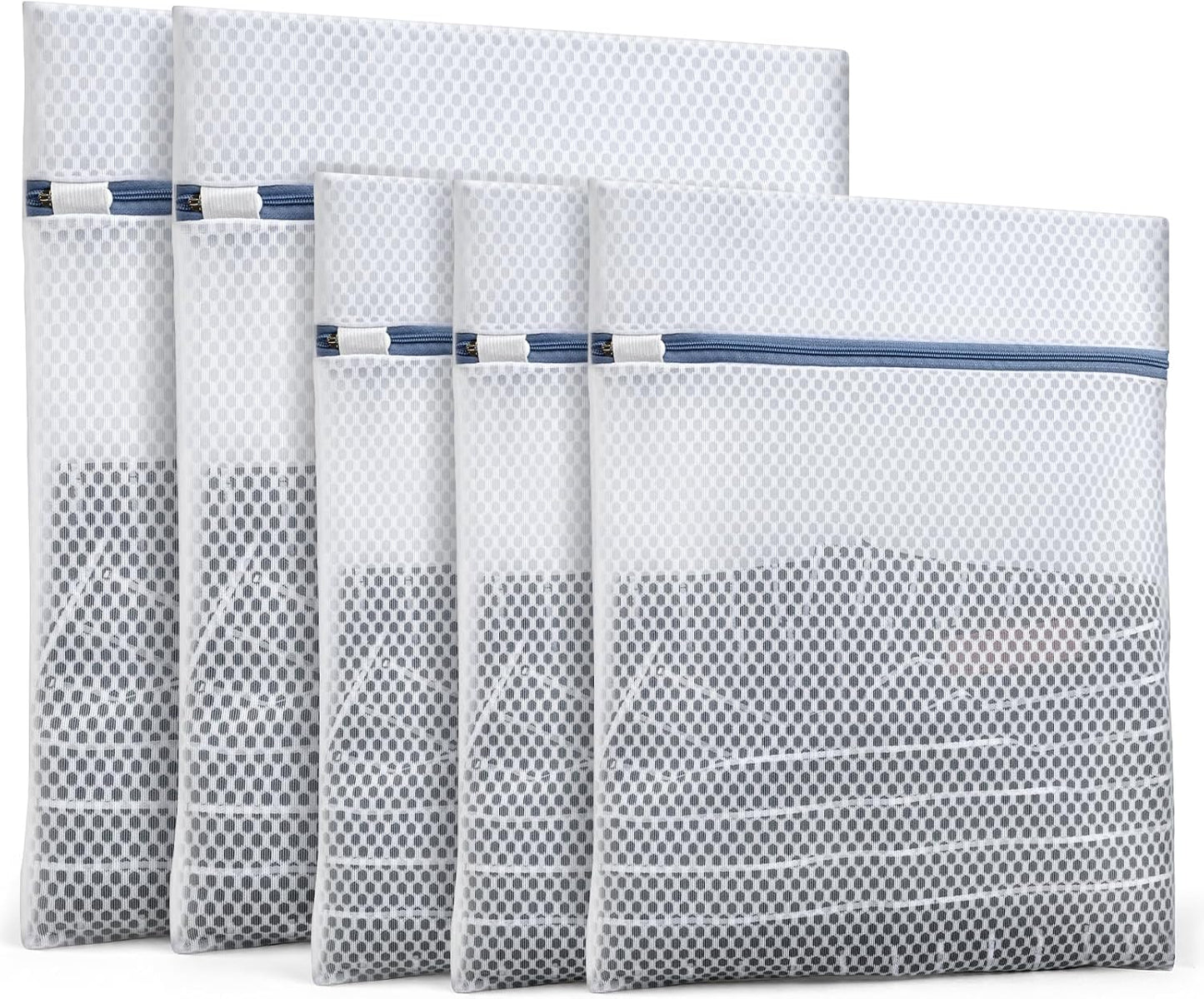 Durable Mesh Laundry Bags 5-Pack (12x16 Inch) Delicates Protector for Lingerie & Baby Clothes