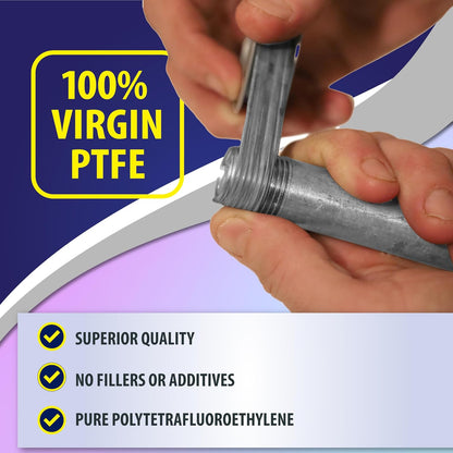 Gasoila Nickel PTFE Thread Seal Tape – Professional-Grade, 1/2 Inch x 260 Inch, High-Density Thread Tape for Stainless Steel Pipes– Leak-Proof Seal, Non-Toxic