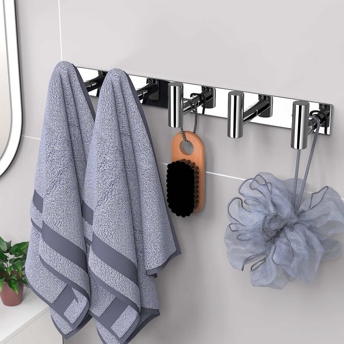 VAEHOLD Black Hat and Coat Wall Mount Rack - 3 Hooks for Robes, Bags, Keys, and Towels - Bathroom Towel Hanger Organizer (1 Pack)