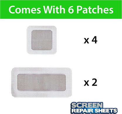 Self Adhesive Window and Door Screen Repair Sheets (Gray)