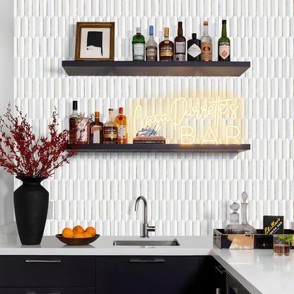 Vamos Peel and Stick Backsplash Seamless Tile for Kitchen and Bathroom,White and Beige Slate PVC Mixed Light Gold Self Adhesive Fish Scale Metal Mosaic Tiles (10 Sheets)
