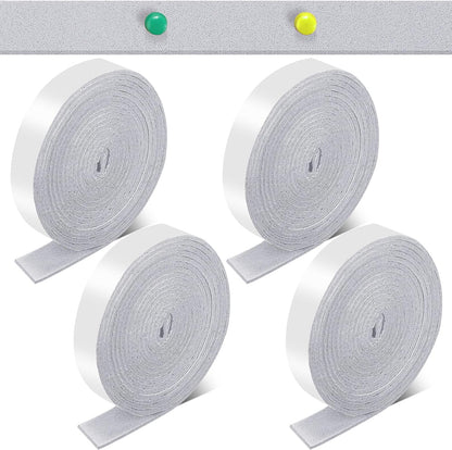 Zonon 4 Rolls 120 Inch Felt Strip with Adhesive Backing Felt Tapes Furniture Strip Rolls Self Stick Heavy Duty Polyester for Protecting Furniture and DIY Adhesive(Black,0.5 Inch)