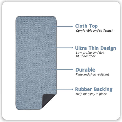 Bath Mat,Ultra Thin Bathroom Rugs,Rubber Bath Mats for Bathroom,No Slip Bath Rugs,Quick Dry,Machine Washable,Low Pile,Absorbent,Shower Outside,Sink,Home Decor Accessories.Grey,1'5"x2'3"(17x27Inch)