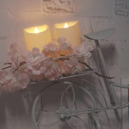 CANDLE CHOICE Waterproof Outdoor Battery Operated Flameless Candles with Remote Timer Plastic Flickering Fake Electric LED Pillars for Lantern Garden Wedding Christmas Decorations 3x4 Inches 3 PCS