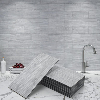 Art3d 102-Piece Peel and Stick Wall Tile for Kitchen Backsplash, Bathroom, Fireplace, 3in. × 6in. Stick on Subway Tile, Glossy White