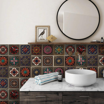 Peel and Stick Backsplash Tile Sticker for Kitchen and Bathroom Walls - 24 Removable 5.9"x5.9" Tiles, Waterproof