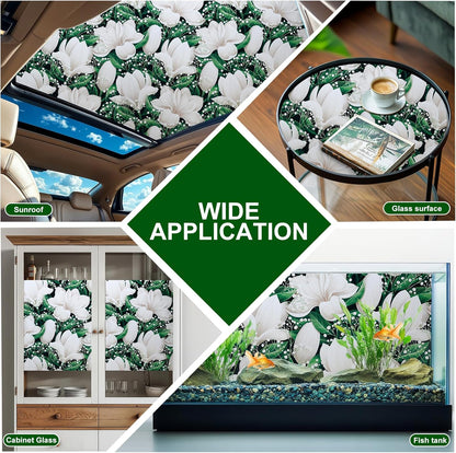 SOMWISE Frosted Glass Window Film, Heat Insulation, UV Block, Anti-Glare, One Way Privacy Tint, Static Cling for Home Bathroom Door, Renter Friendly, Day & Night Privacy