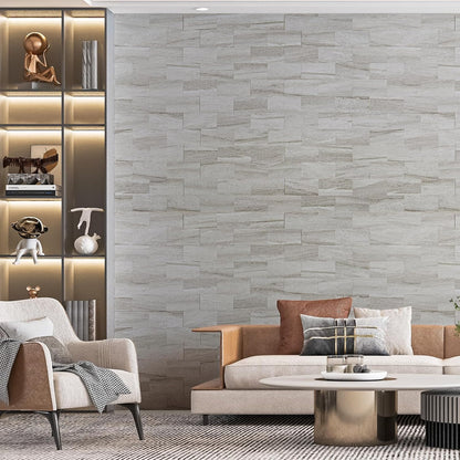 Art3d 10-Pack Peel and Stick Wall Tile for Backsplash, Stick on Stone Tile for Kitchen Bathroom Fireplace Vanitity in Stone Beige