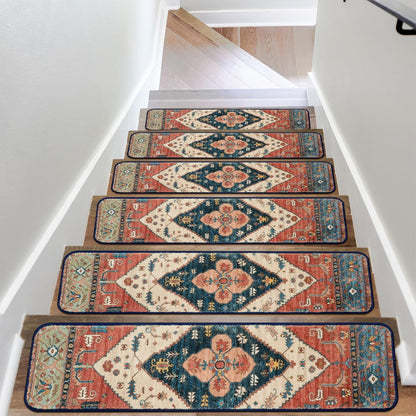 OJIA Stair Treads Non Slip for Wooden Steps Indoor 15PCS Carpet Stair Treads, Rubber Backing Stair Carpet Treads, Residue Free 8"x30" Staircase Step Treads Edging Stair Rugs for Kids & Pets, Gray