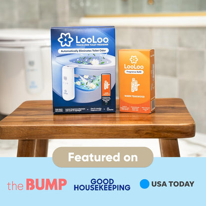 Loo Loo Touch Free Toilet Freshener Refills, Natural Essential Oils – Toilet Smell Eliminator, Bathroom Deodorizer, Air Freshener Spray for Bathroom, Clean Cotton Fragrance, 2.0 Fl Oz