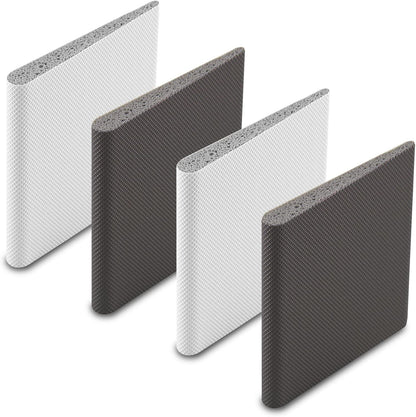 4 Pcs Door Corner Seals, Exterior Door Jamb Frame Seal, Self-Adhesive Wedge Draft Stoppers Foam Pads for Weather Stripping Noise Isolating (White)
