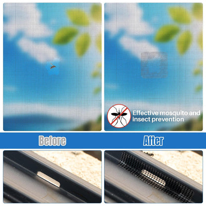 16Sheets Window Screen Repair Kit - Black Self-Adhesive Screen Patch Repair Kit, 4 Sizes Patches Mesh Tape for Mesh Screens Door, Window Drain Holes, Strong Adhesion Easy to Use