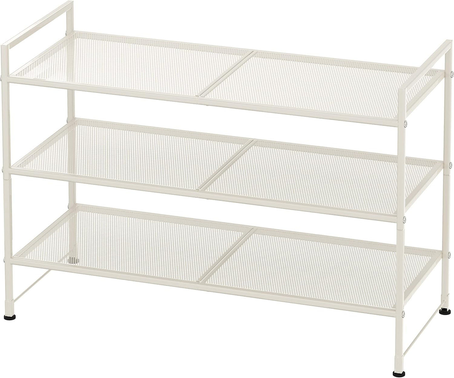Simple Houseware 3-Tier Stackable Shoes Rack Storage Shelf, Black