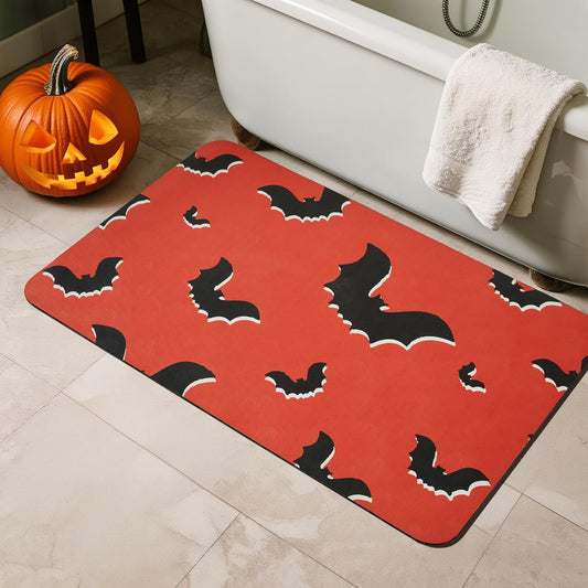 TYUU Bath Mat, Bathroom Rugs Non Slip Washable Thin Absorbent Quick Dry Bath Mat Fits Under Door Bathroom Floor Mat Perfect for Bath, Shower, or Sink 16"x24" Dark Grey