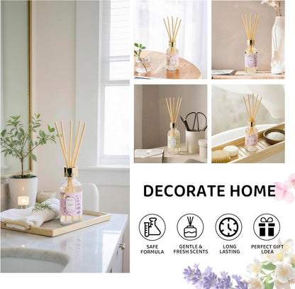 Airkeep Reed Diffuser Oil Set with Reed Sticks,Vanilla Aromatherapy Oil Scent Diffuser for Home Office Bathroom Decoration Perfume and Gifts 3.38 oz/100ml