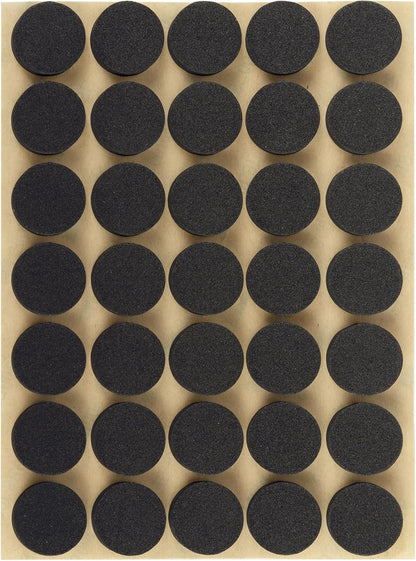 Furniture Felt Pads 3/4" (19mm) Diameter Round 3M Self Adhesive Protects Furniture and Floors Against Bumps and Scratches 140 Pack - Black