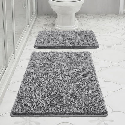 Bcoimo Bathroom Rugs 24x17, Bath Mats for Bathroom Non Slip with Rubber Backing,High Absorbent Microfiber Bath Rugs Quick Drying, Machine Washable, Durable Decor