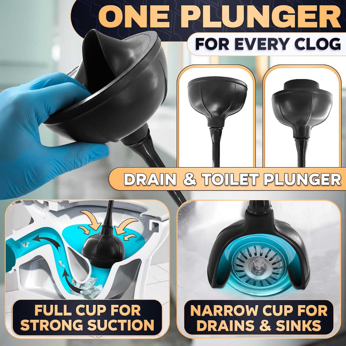 Silicone Toilet Brush and Holder Set - Cream RV Toilet Brush with Holder, Flexible Head, Soft Bristles, Detachable Handle and Freestanding Base, Compact Bathroom Cleaning Tool with Minimalistic Design