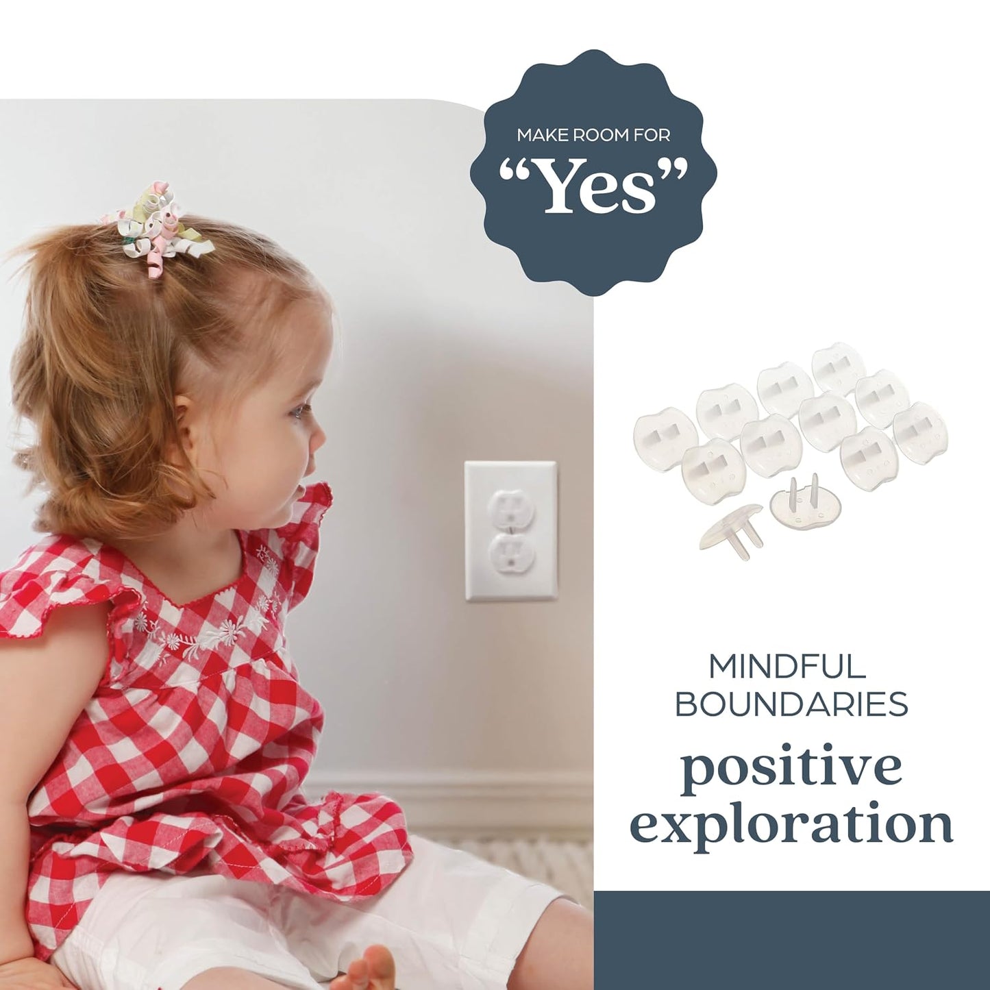 Dreambaby Plastic Baby Safety Outlet Plug Covers - 24 Pack - Outlet Covers Baby Proofing