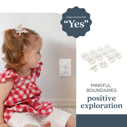 Dreambaby Plastic Baby Safety Outlet Plug Covers - 24 Pack - Outlet Covers Baby Proofing