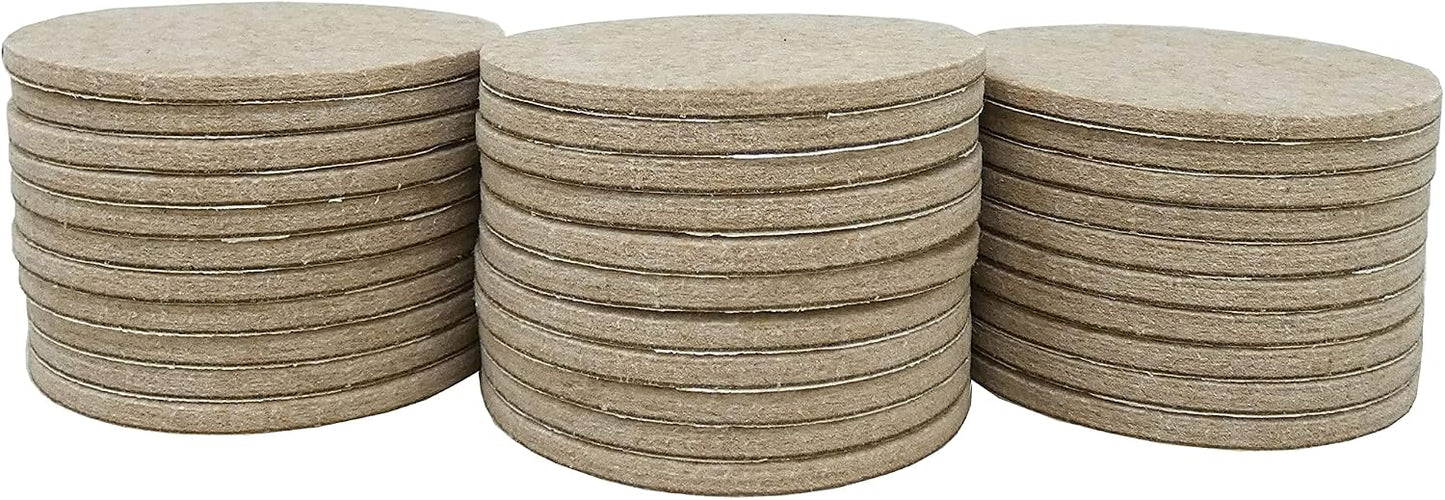 Felt So Good 8803E Self Adhesive Felt Furniture Pads 2", Beige, 48 Pack