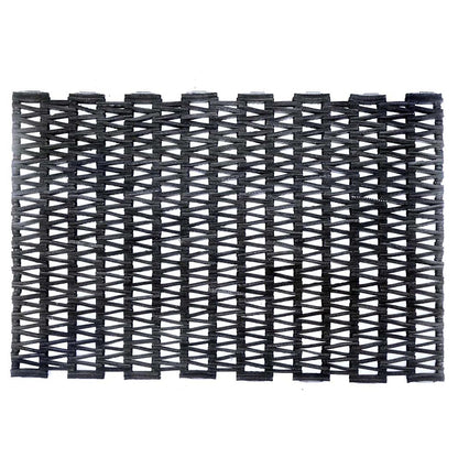 Durable Corporation-108H2436 Durite Recycled Tire-Link Outdoor Entrance Mat, Herringbone Weave, 24" x 36", Black
