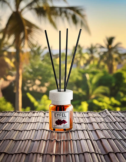 EYFEL Reed Diffuser Set - Caramel Scent 4.05 fl oz Oil with Sticks for Home and Bathroom - Fragrance and Decor