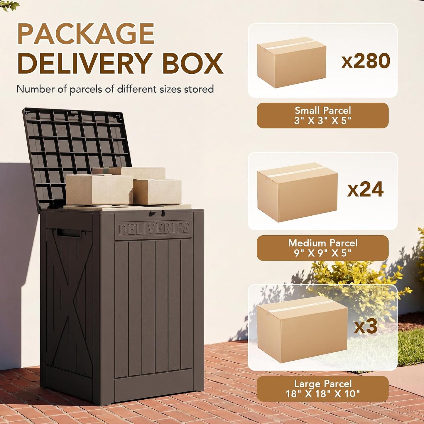 32 Gallon Deck Box Outdoor Indoor Waterproof Storage Box for Patio Furniture, Pool Accessories, Garden Tools, and Cushion Storage, Black