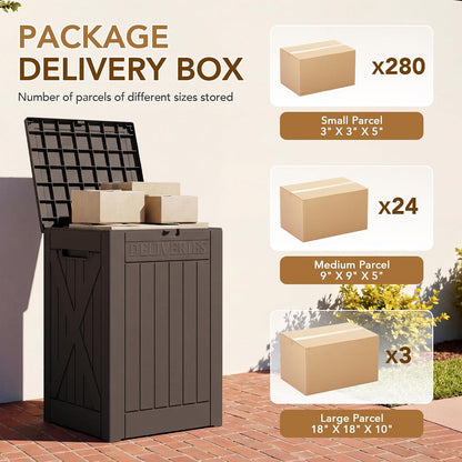 32 Gallon Deck Box Outdoor Indoor Waterproof Storage Box for Patio Furniture, Pool Accessories, Garden Tools, and Cushion Storage, Black
