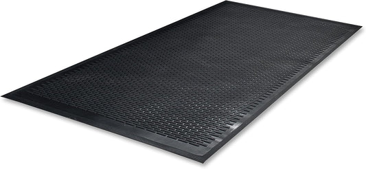 Genuine Joe Clean Step Scraper Floor Black Mat, 60" L x 36" W
