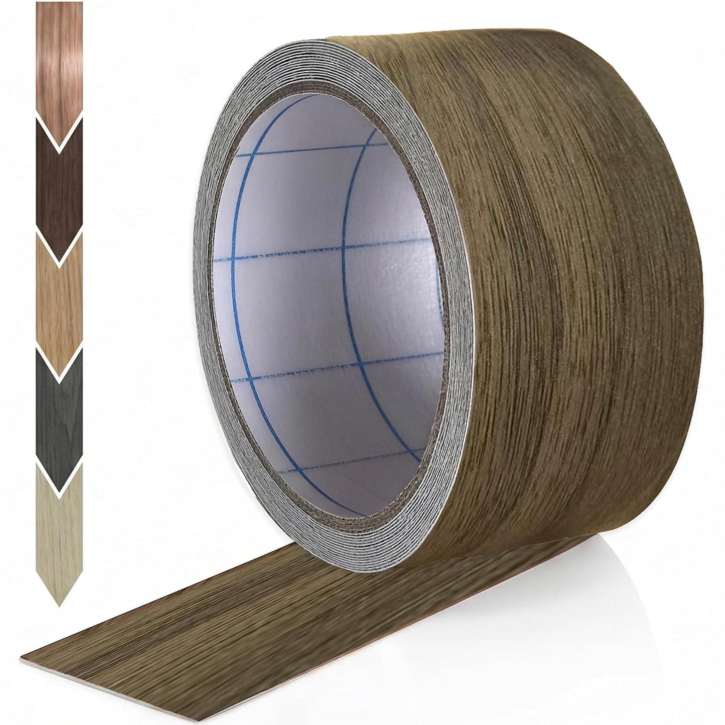 GSCIT Club Wood Grain Repair Tape, 2.4 inch X 15ft Self Adhesive Maple Grain Repair Patch for Tables, Chairs, Baseboards, Doors, Windows, Floors, Handicraft DIY. - Colors A