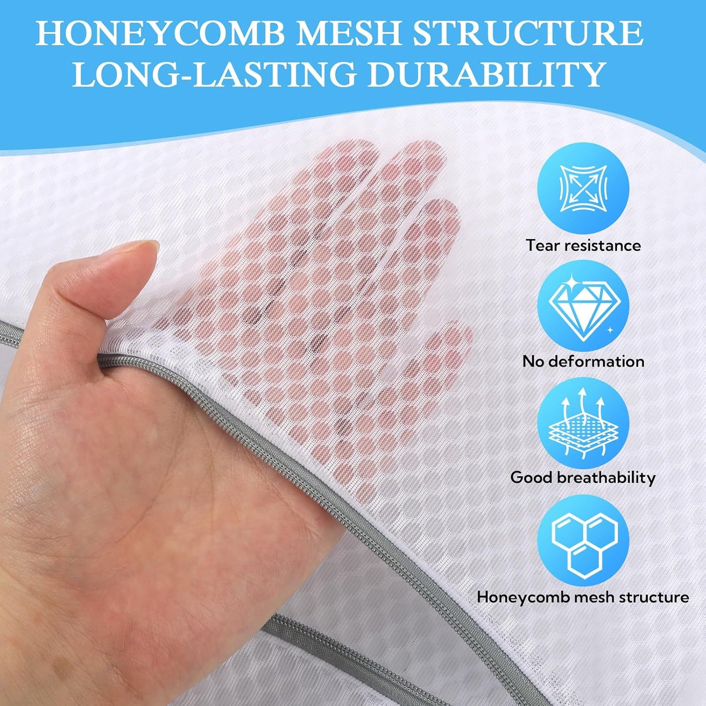 18-Pack Durable Mesh Laundry Bags for Delicates, 12x16 Inches Reusable Lingerie Wash Bags for Washing Delicates with Sturdy Zipper, Protect Clothes in Washing Machine for Home, College & Dorm