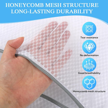 18-Pack Durable Mesh Laundry Bags for Delicates, 12x16 Inches Reusable Lingerie Wash Bags for Washing Delicates with Sturdy Zipper, Protect Clothes in Washing Machine for Home, College & Dorm