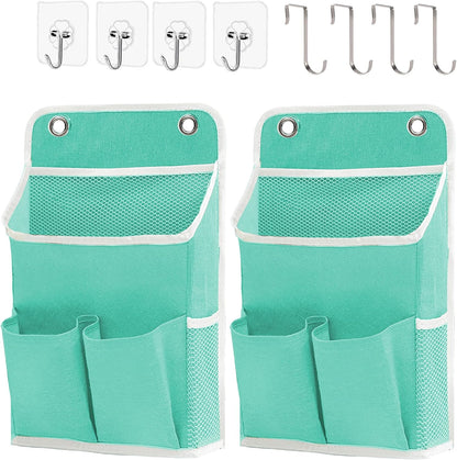 Hanging Basket for Organizing, Wall Organizer with Pockets and Over The Door Organizer，Can for Home, Closet, Office and Camper (1 White)