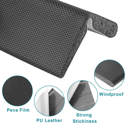 4 Pcs Door Corner Seals, Exterior Door Jamb Frame Seal, Self-Adhesive Wedge Draft Stoppers Foam Pads for Weather Stripping Noise Isolating (White)