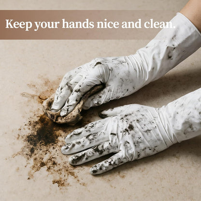 50 Counts 16" Long Disposable Nitrile Gloves Latex Free Dishwashing Gloves Waterproof for Household Clean Gardening(Blue,L)
