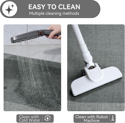 YDKGL Ultra Thin Bathroom Rugs Mat Quick Dry Absorbent Non Slip Bath Mat Bath Mats for Bathtub Mat Bathroom Carpet Fit Under Door Washable Floor Rubber Half Round Bath Rugs Grey 16x24