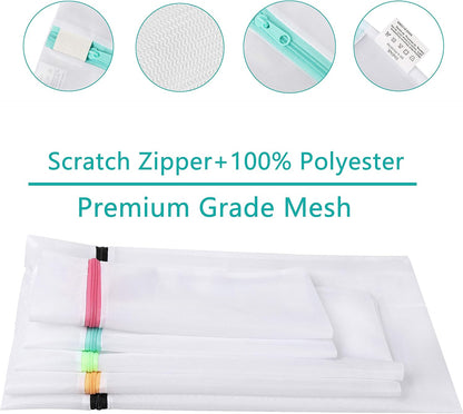 BAGAIL Laundry Bags Mesh Wash Bag for Intimates Lingerie and Delicates, 5Pcs (1XL,2L,2M)