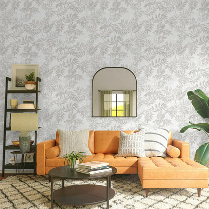 Neutral Leaf Peel and Stick Wallpaper Boho Contact Paper for Cabinets and Drawers Modern Removable Self Adhesive Wallpaper for Bedroom Bathroom Waterproof Contact Paper Beige 78.7inL 17.3inW