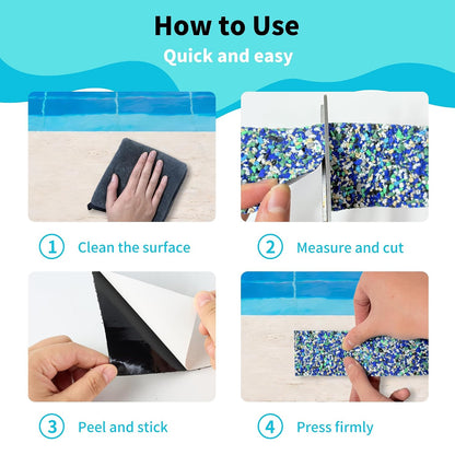 Waterproof Anti-Slip Traction Tape | 2" x16.5 FT | Heavy-Duty EPDM Rubber, Strong Grip & Barefoot Gentle | Indoor & Outdoor Solution: Poolside, Bath, Ramps, Stairs, Board Steps