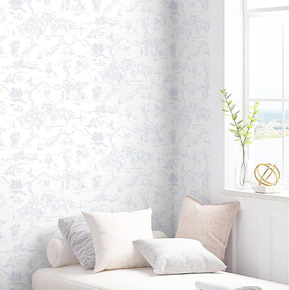 Dimoon 17.3''x78.7'' Vintage Peel and Stick Wallpaper Boho Beige Neutral Contact Paper White Floral Bird Wallpaper Removable Botanical Renter Friendly Modern Wall Paper Bedroom Bathroom Vinyl Roll