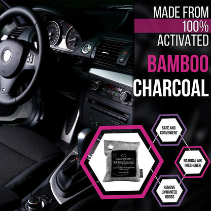 Nature Fresh Premium Bamboo Charcoal Air Purifying Bag - Scent Free Odor Eliminator for Home and Car- Kid and Pet Friendly Air Fresheners and Odor Absorber - Activated Charcoal 1x 500g