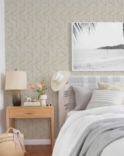 MelunMer Geometric Peel and Stick Wallpaper Gold 118In L 17.7In W Self Adhesive Removable Wallpaper for Bedroom/Bathroom Waterproof Modern Contact Paper for Cabinets Gold Contact Paper Shelf Liner